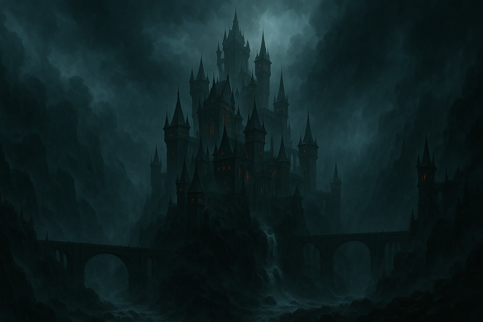Dark fantasy castle